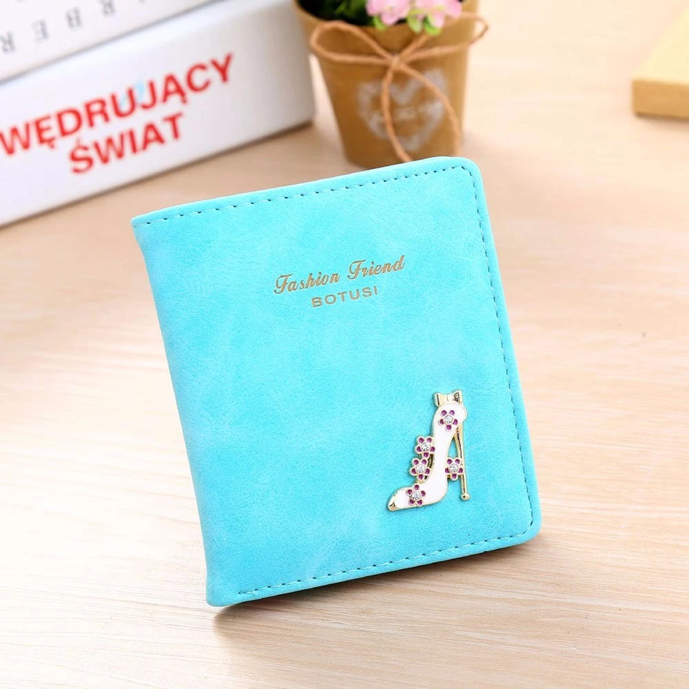Women Wallet Small Leather Female Short High Heel Pattern Handbag Wallets Purse Card Clutch Carteira Slim Portefeuille Femme 814