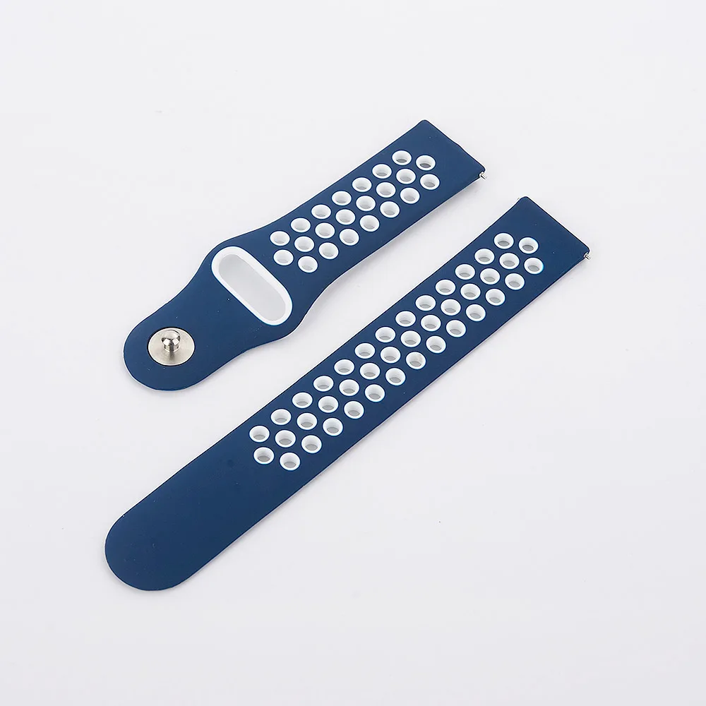 20 мм мягкий спортивный силиконовый ремешок samsung Galaxy Watch активный сменный Ремешок Браслет samsung умный ремешок для часов - Цвет ремешка: Blue White