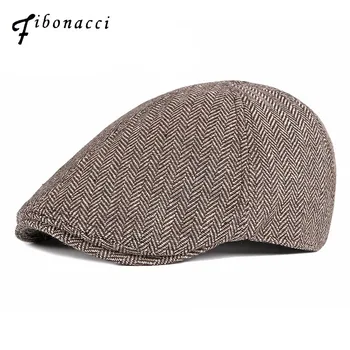 

Fibonacci Herringbone Pattern Newsboy Cap Vintage Classic Men Women Ivy Flatcap Cabbie Berets Hats