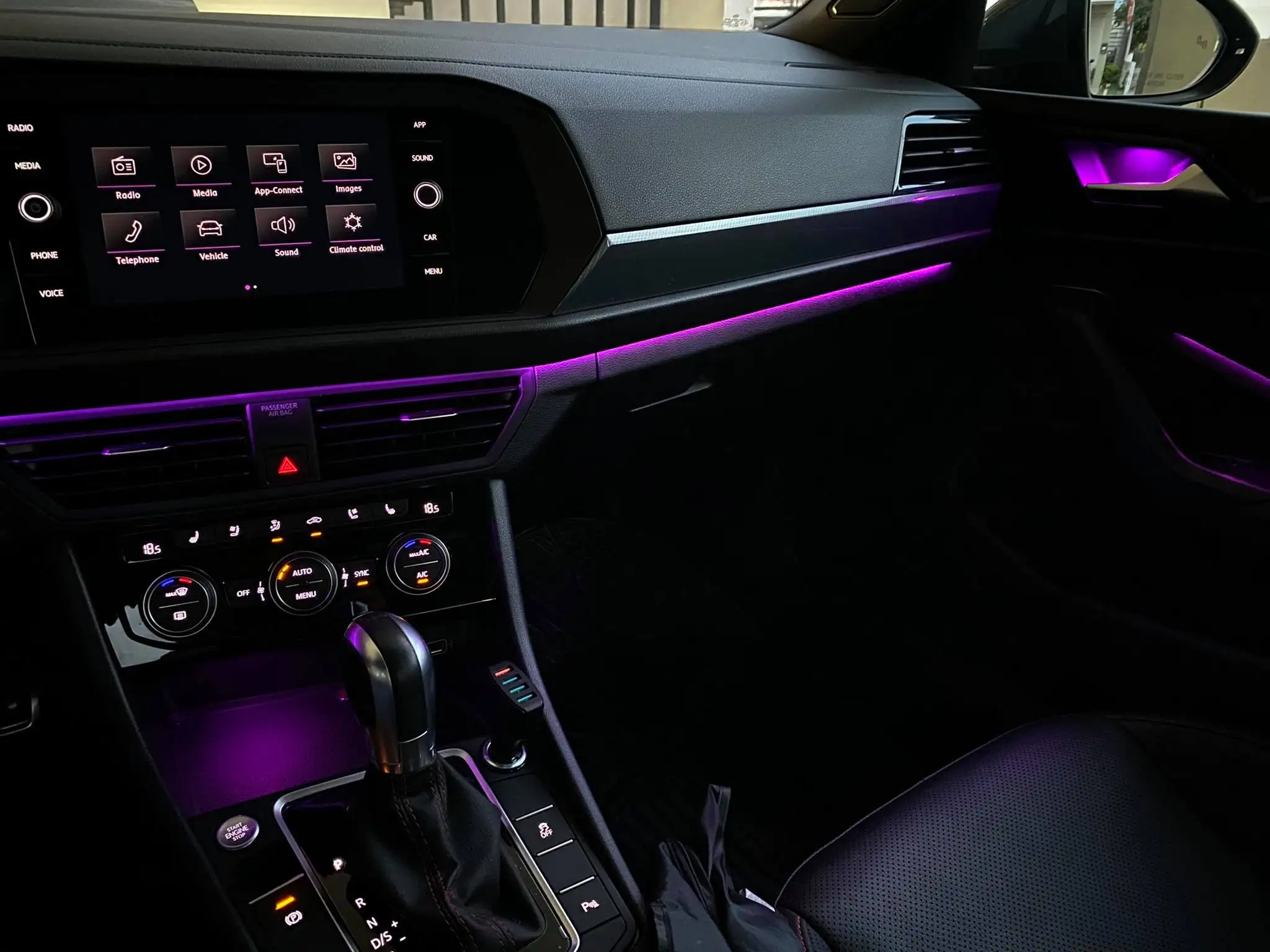 Interior Decorative Light Door Handle 30 Colors Ambient Light Kit For