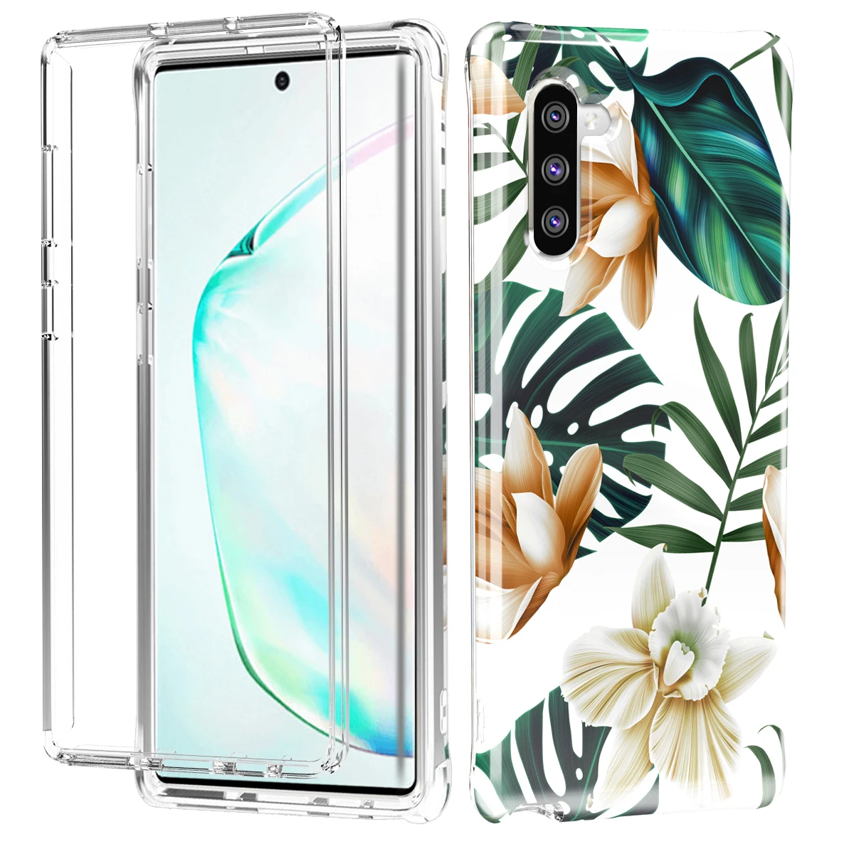 Ударопрочный чехол для Samsung Galaxy Note 10 Plus защита всего тела Жесткий ПК Бампер +