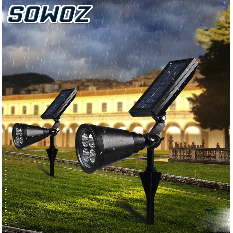 

SOWOZ Solar Light LED light Adjustable Solar Spotlight Buried IP65 Waterproof Landscape Wall Light Outdoor Lighting