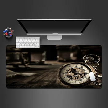 

Retro Mechanical Watch Mouse Pad Lock Edge Washable PC Game Mousepad Computer Game Accessories Mouse Pad To Gamer Creative Mats