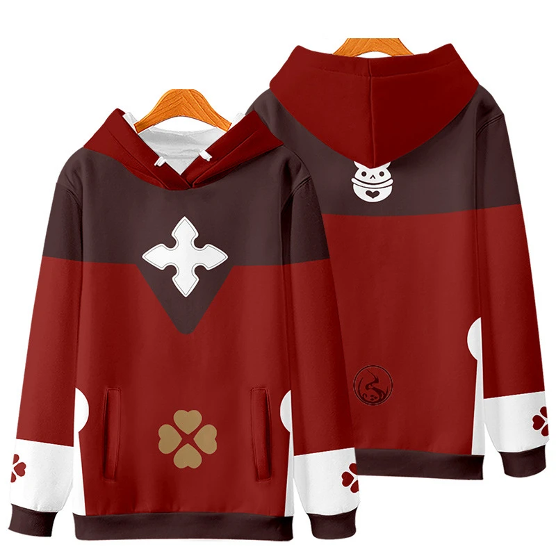 TENNYALEN Klee Cosplay Costume Hot Game Genshin Impact Hooded Sweatshirt Anime Sports Jacket Project Print Pants Velvet Top Adult Kids Set -Zentai shop online H4578aa1ef46f444baa54b5bde1abe25c5.jpg