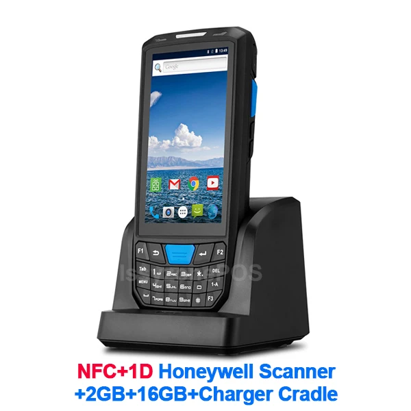 ISSYZONEPOS портативный pos-терминал КПК Android 8,1 1D 2D Honeywell сканер штрих-кода 4G NFC считыватель штрих-кодов портативный сборщик данных - Color: 1D nfc cradle