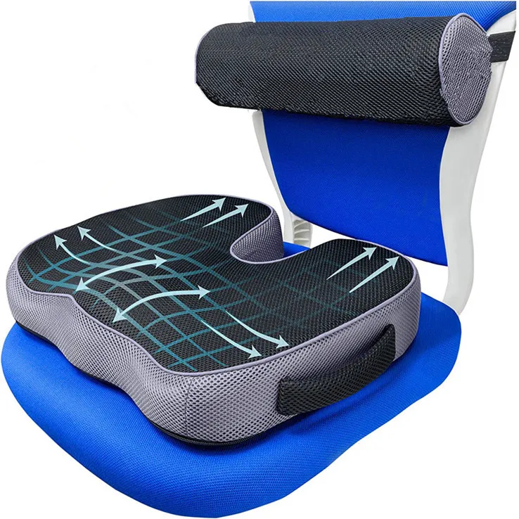 NonSlipMemoryFoamSeatCushionForBackPainCoccyxOrthopedicCar