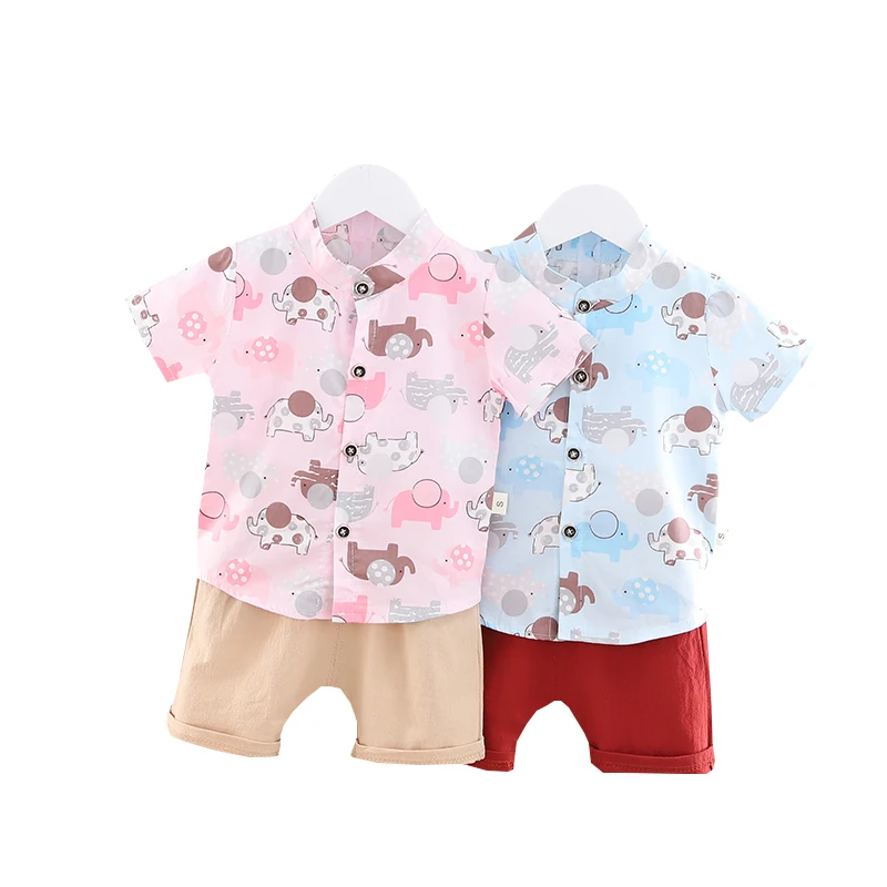 

Summer Baby Clothes Suit Children Boy Girls Cartoon Pattern Shirt Shorts 2Pcs/set Toddler Casual Clothing Infant Kids Tracksuits