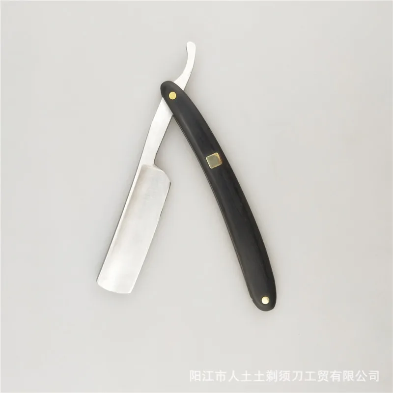 Stainless Steel Straight razor Holder Black Wood Razor Vintage Razor Shaving Knife Razor G1106