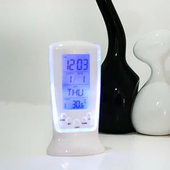 

LED Digital Table Alarm Snooze Clock Night Light Thermometer Displayer DQ-Drop