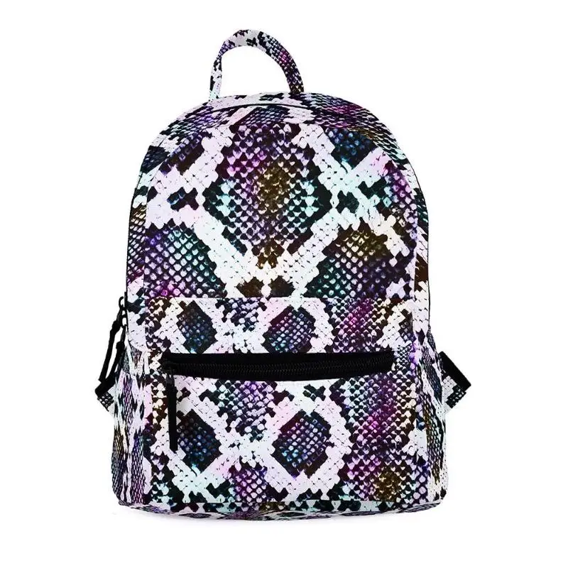 Модный 3D цифровой рюкзак со змеиным принтом для девочек, детская дорожная Наплечная школьная сумка, мини-рюкзак - Цвет: 8