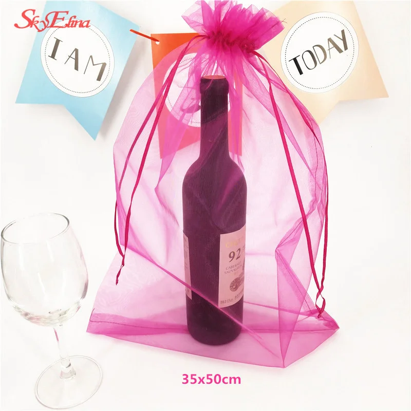 50 Sacchetti Regalo In Organza Rossa Con Coulisse | 15x20 Cm, Perfetti Per Bomboniere, Gioielli, Caramelle E Piccoli Regali