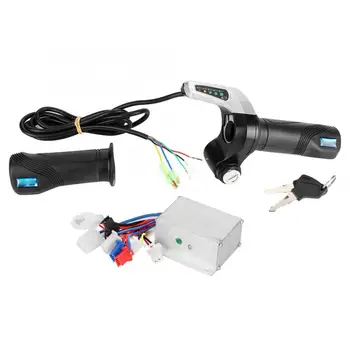 

24V 250W Brushed Speed Controller LED Kit with Lock Throttle Grip for Electric Bike Scooter Motor Speed Regulator Accessories