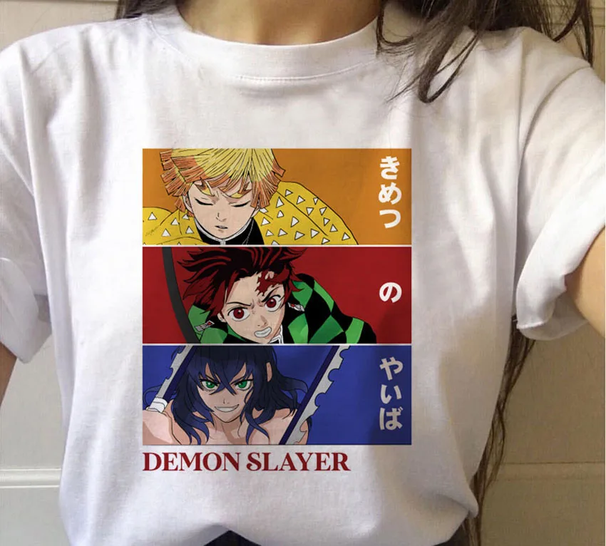 Горячая Распродажа, футболка с надписью «Demon Slayer», «Kimetsu No Yaiba», креативная футболка с японским аниме, Мужская Уличная одежда