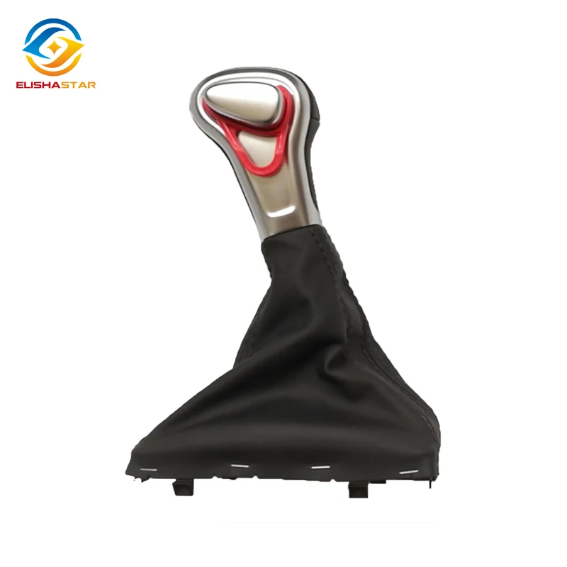 ELISHASTAR 4G1713139 5 Скорость натуральная кожа Шестерни рукоятка рычага переключения передач для A-UDI A6 A7 A3 A4 A5 A6 Q5 2009- 4G1 713 139