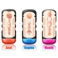 16 cm Männlicher Masturbator Realistische Anal Mund Vagina Echte Pussy Für Männer 18 Penis Pumpe Eichel Saugen Cock Exerciser Erotische sex Spielzeug 2