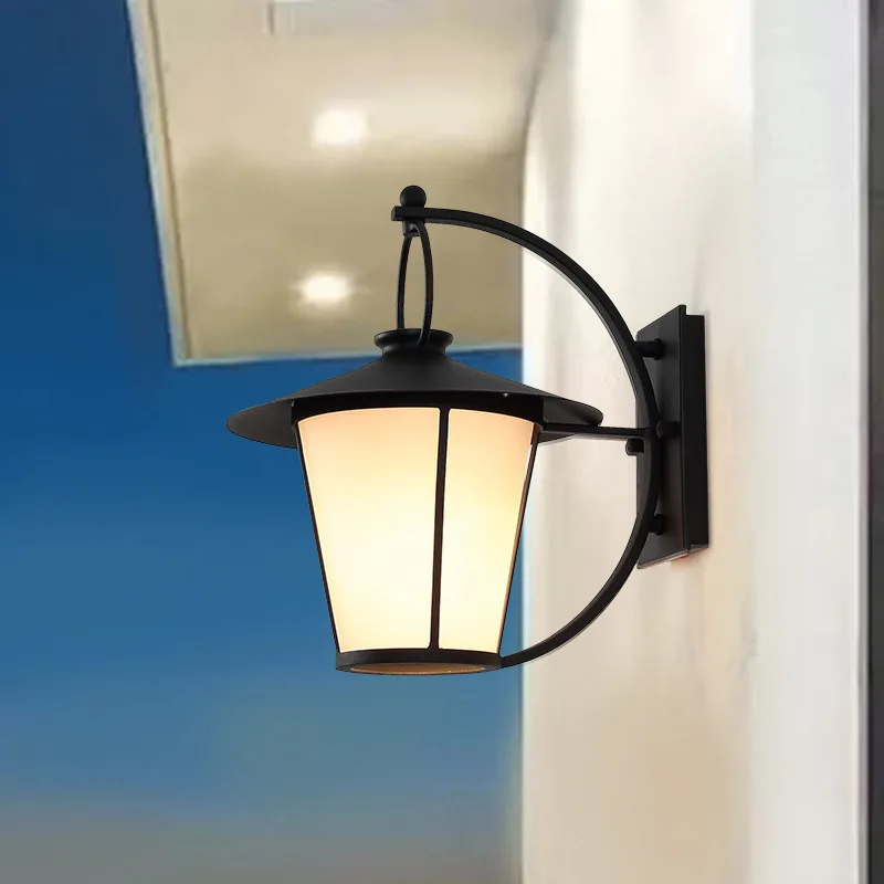 

direct sale new Chinese style exterior wall damp proof wall lamp American Rural fashion simple balcony aisle lamp