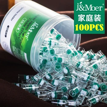 

100PCS Disposable Cigarette Smoking Filter Tar Filtration Reduce Tar Cleaning Container Cigarettes holder Smoking Accessories