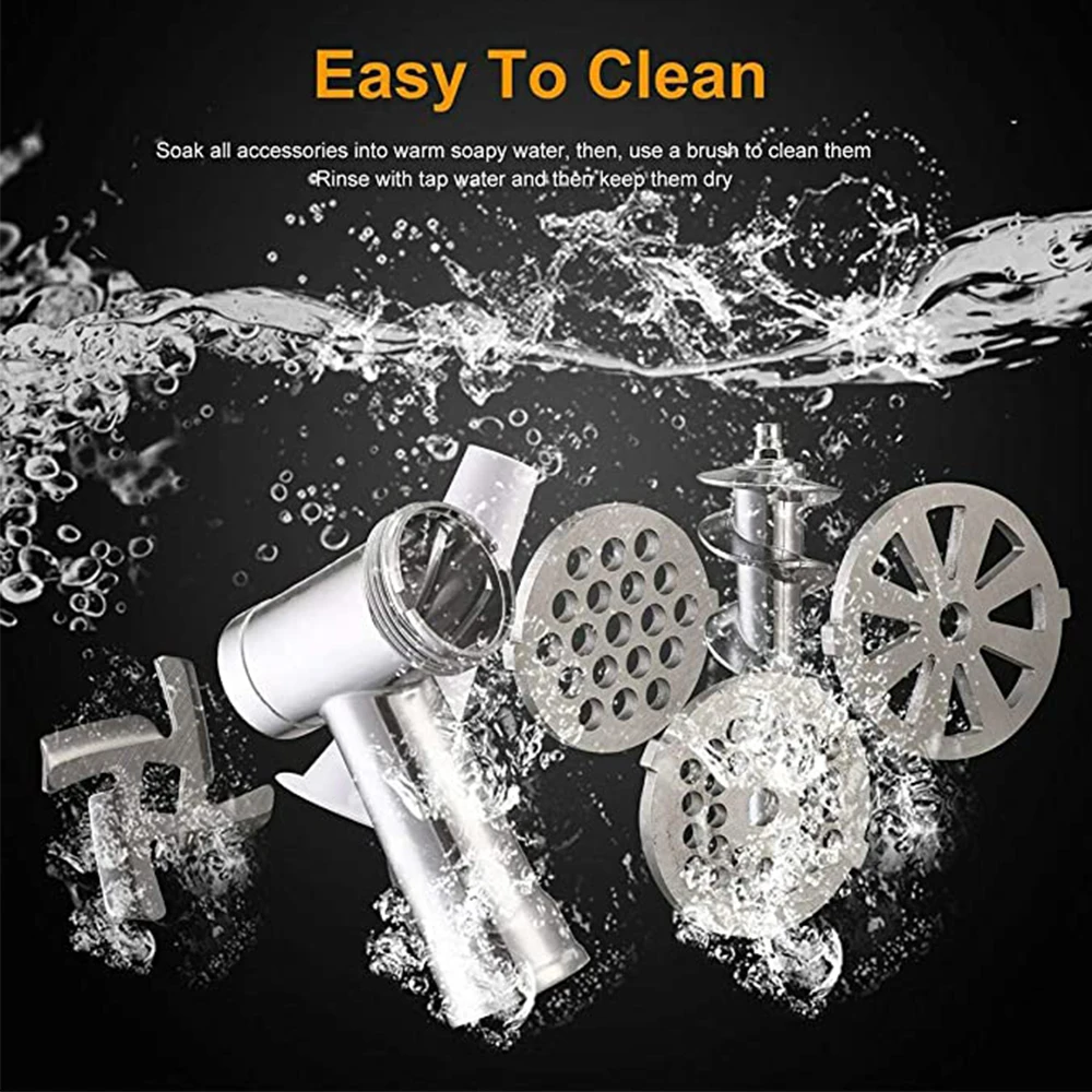 2800W Electric Meat Grinder Heavy Duty Grinder Kitchen Electric Meat Chopper Stuffer Maker Food Processor Electric Meat Slicer 5