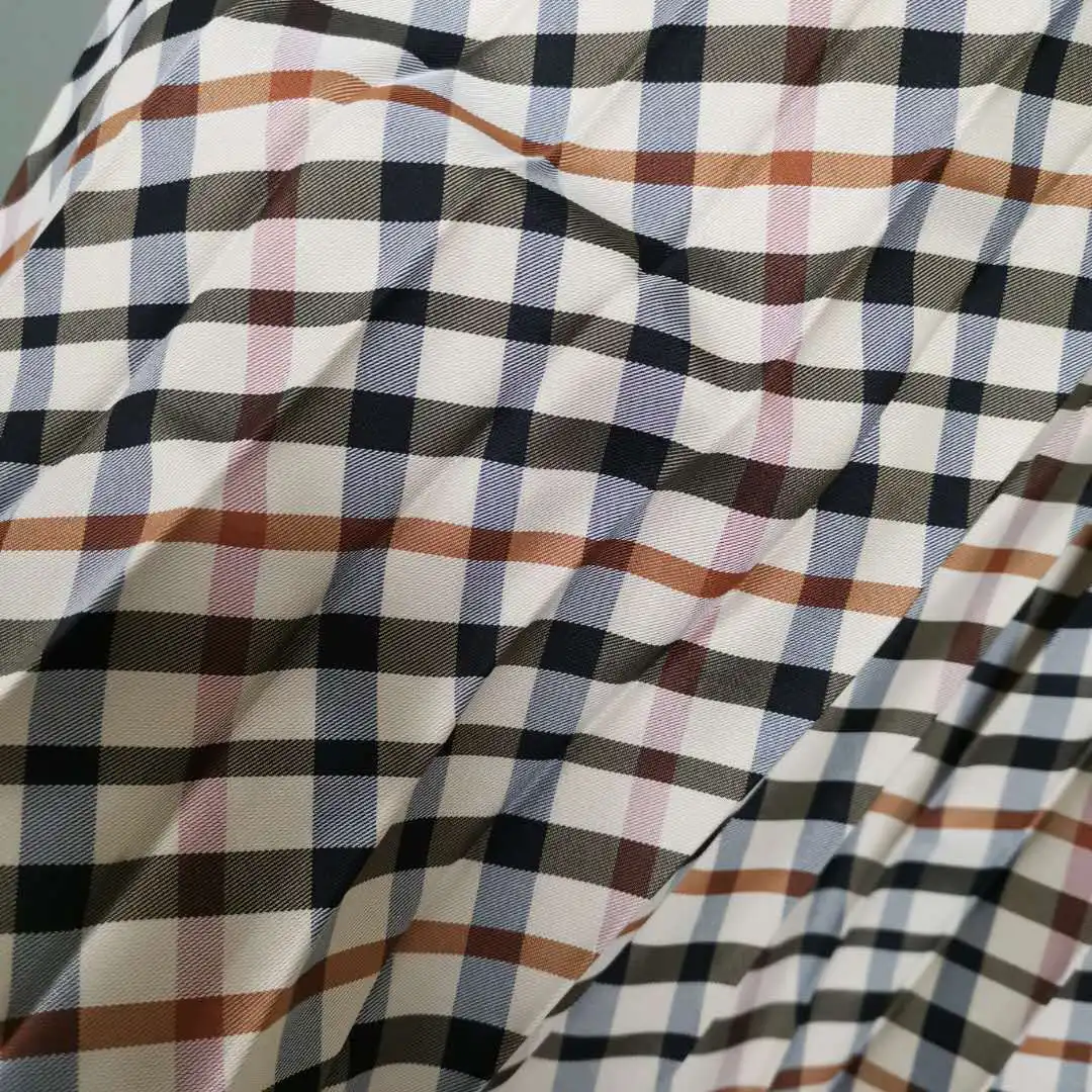 На осень зиму Для женщин юбка шикарный французский в клетку юбка миди