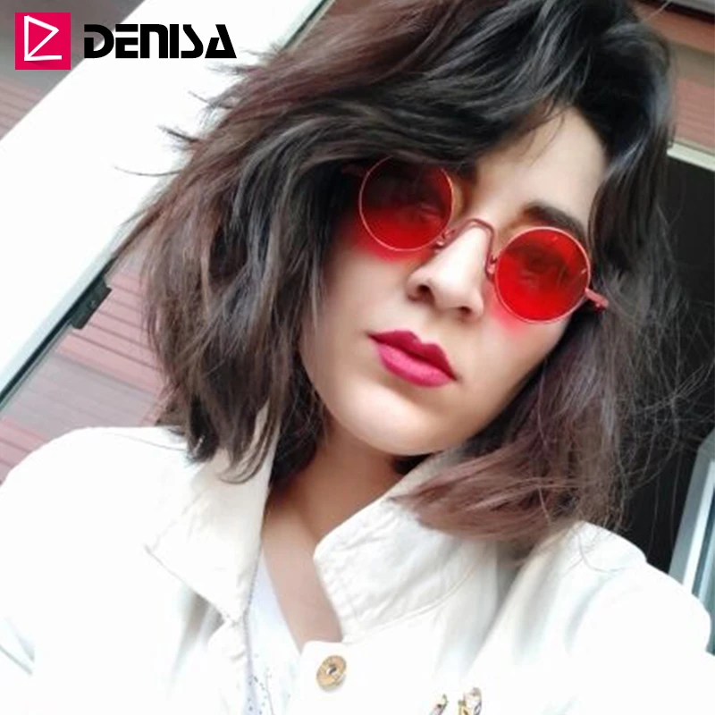 Солнцезащитные очки DENISA G22018 для мужчин и женщин винтажные круглые маленькие