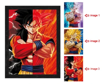 

Dragon Ball Z 3D Lenticular Poster DBZ 3D Triple Transition [GROWING STRENGTH SPLIT] Lenticurlar Print Wall Decor 3D Stickers