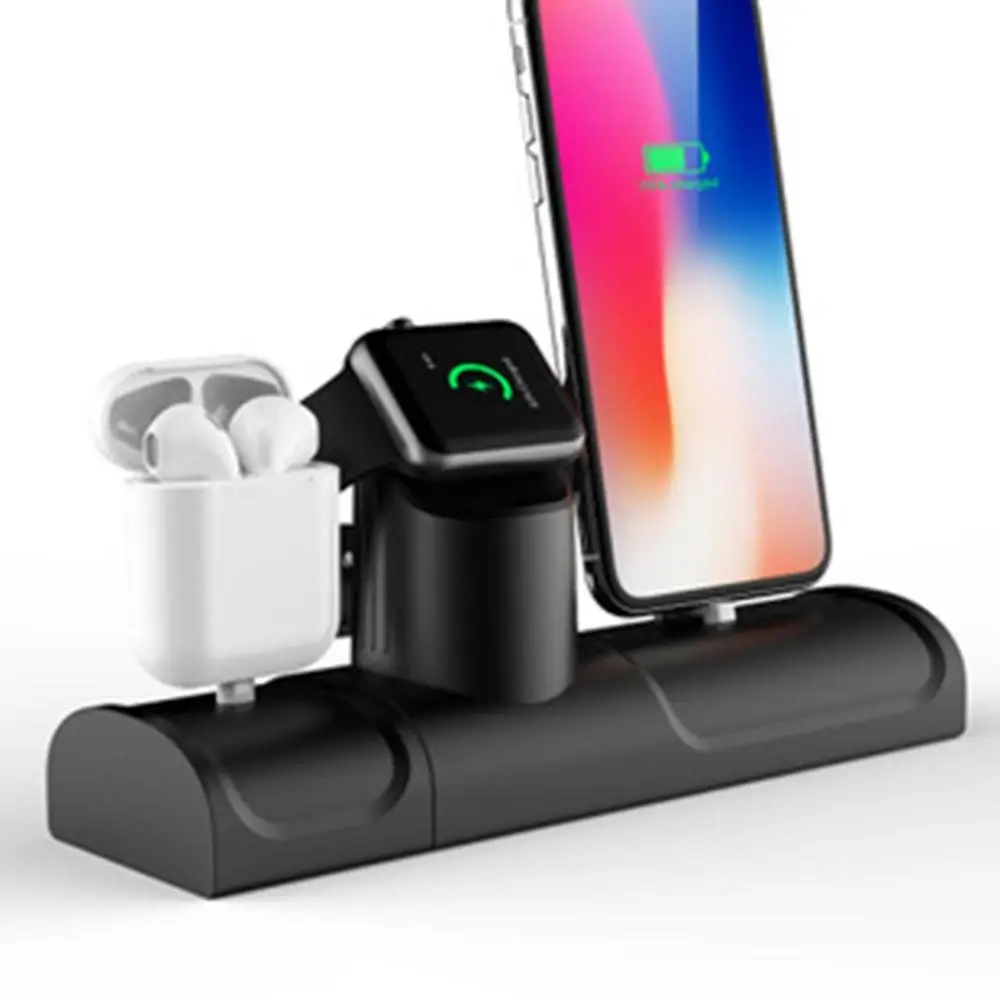 3 в 1 зарядная док-станция для iPhone X XR XS Max для Apple Watch зарядное устройство для airpods держатель для iWatch зарядная подставка Док-станция