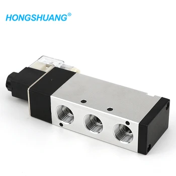 

4V410-15 good quality 5 port 2 position Solenoid Valve DC24v,DC12V,AC24V,AC36V,AC220V,AC380V with Fittings