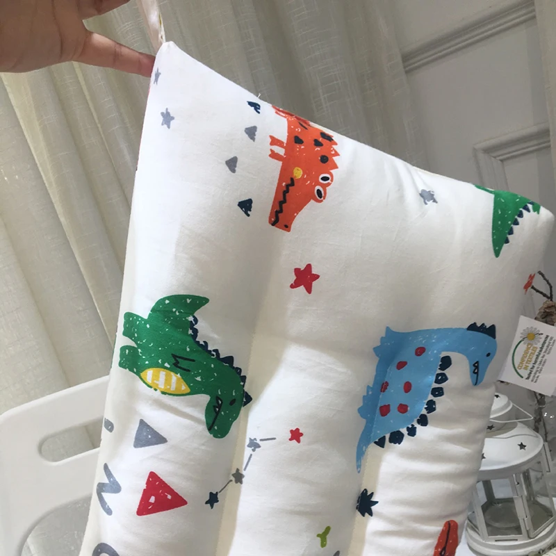 Детская подушка с животными, хлопковая детская кроватка, Подушка для кормления, постельные принадлежности, детская наволочка, моющаяся подушка для детской комнаты