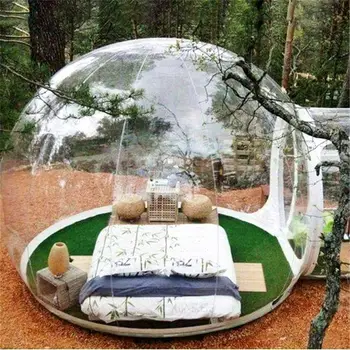 Online Blower Inflatable Bubble House 2 People Outdoor Single Tunnel Inflatable Camping Tent Family Camping Backyard Transparent Tent