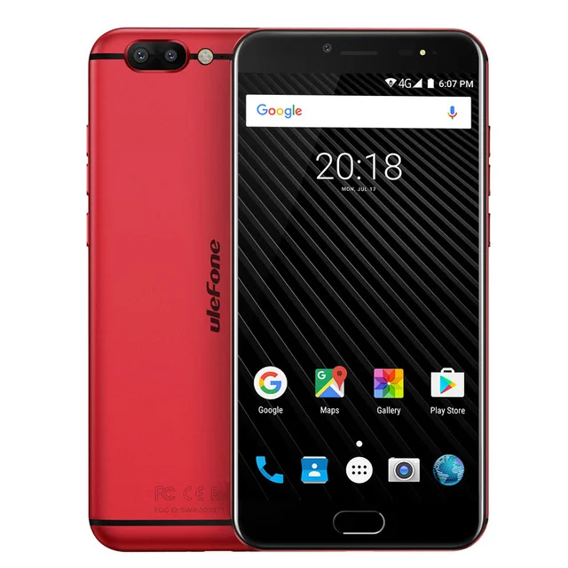 Смартфон Ulefone T1 16 МП, две тыловые камеры, Восьмиядерный процессор Helio P25 5,5 дюйма, 6 ГБ ОЗУ, 64 Гб ПЗУ, сенсорный ID, 4G, Android 7,0, мобильный телефон