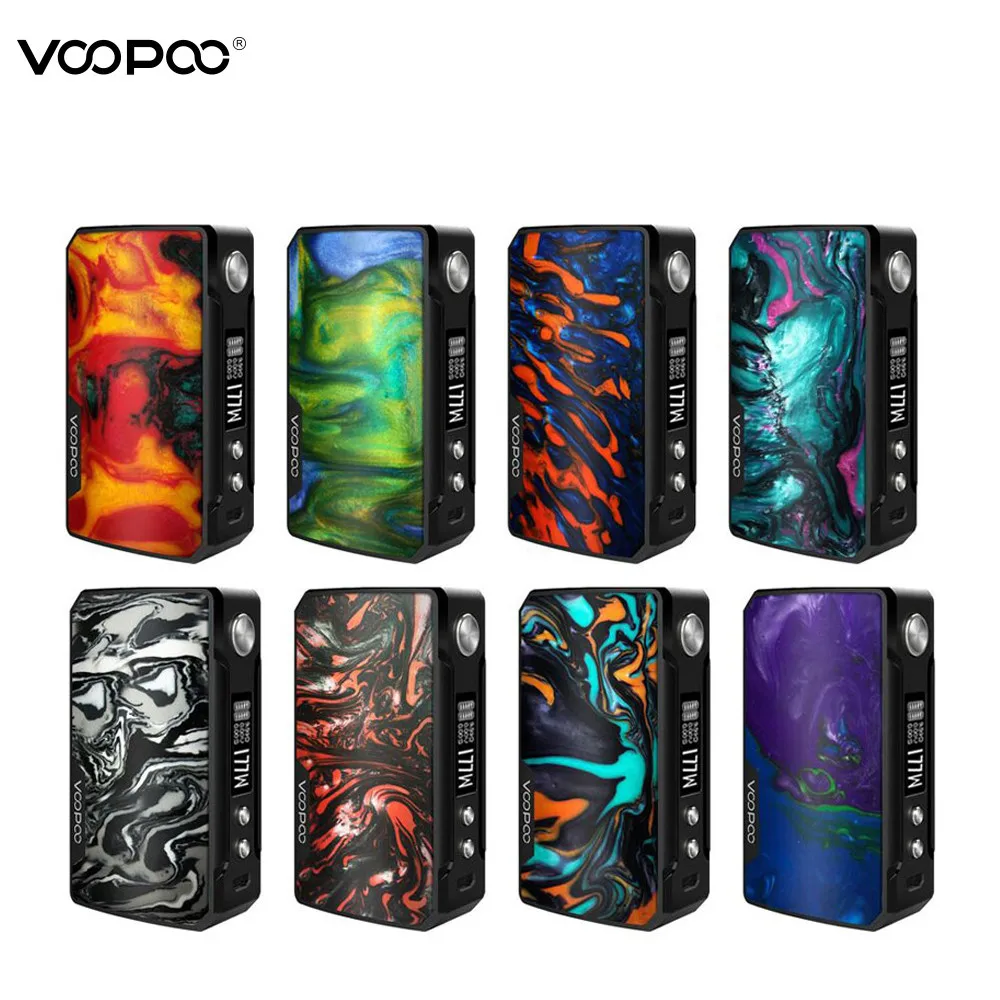 

Original VOOPOO DRAG 2 box mod Dual 18650 Battery 5W-177W TC mod Fit 510 Thread Atomizer Electronic Cigarette big Vape Vaporizer
