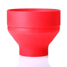 Силиконовый попкорн чаша для микроволновой печи печь сложенный ведро для попкорна творческий высокая термостойкость большой покрытый силиконовый ведро