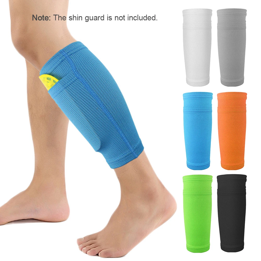 

1 PairB teens Soccer Football Protective Socks Shin Guard With Pocket For Football Shin Pads Leg Sleeves Football Support Sock
