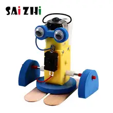 Saizhi diy elétrica andando robô modelo kits crianças estudantes de ensino crianças a vapor experimento científico brinquedos educativos brinquedo