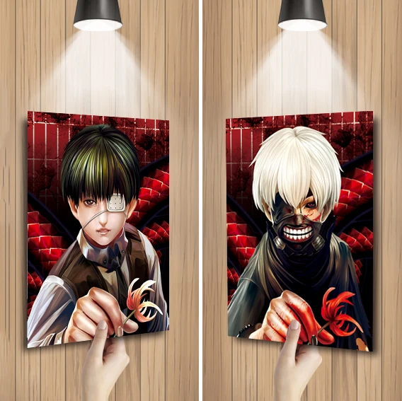 kaneki ken tokyo ghoul 3d lenticular print anime poster wall art painting customize 3d art painting cartoon 3d stickers poster stickers aliexpress