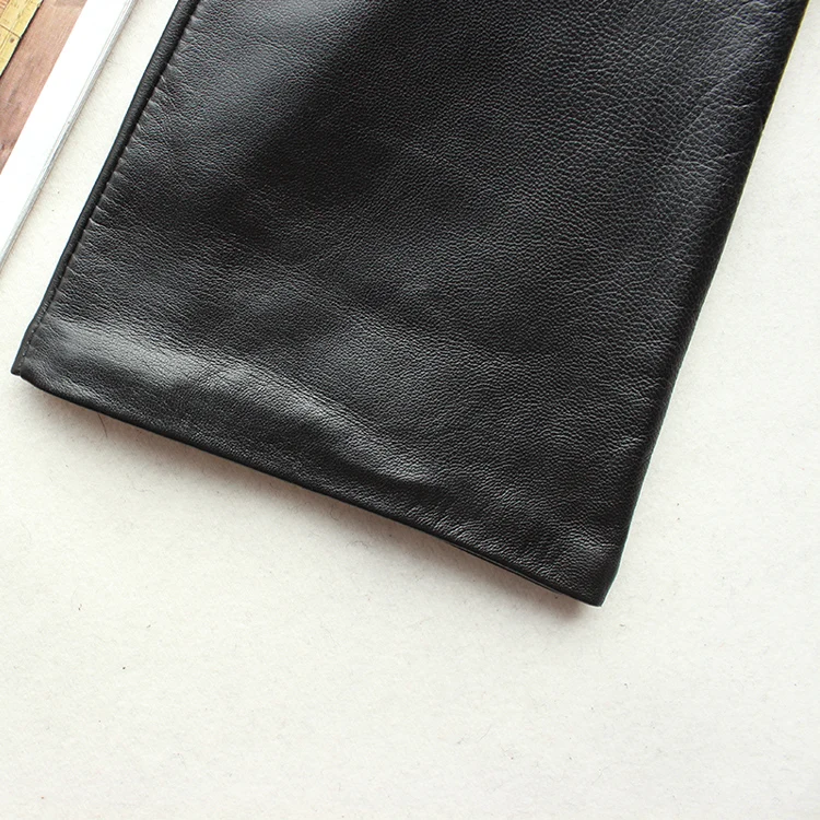 New Women's Super Long Leather Gloves Over Elbow Fashion Black Imported Sheepskin High Quality Mink Leather Touch Screen Gloves