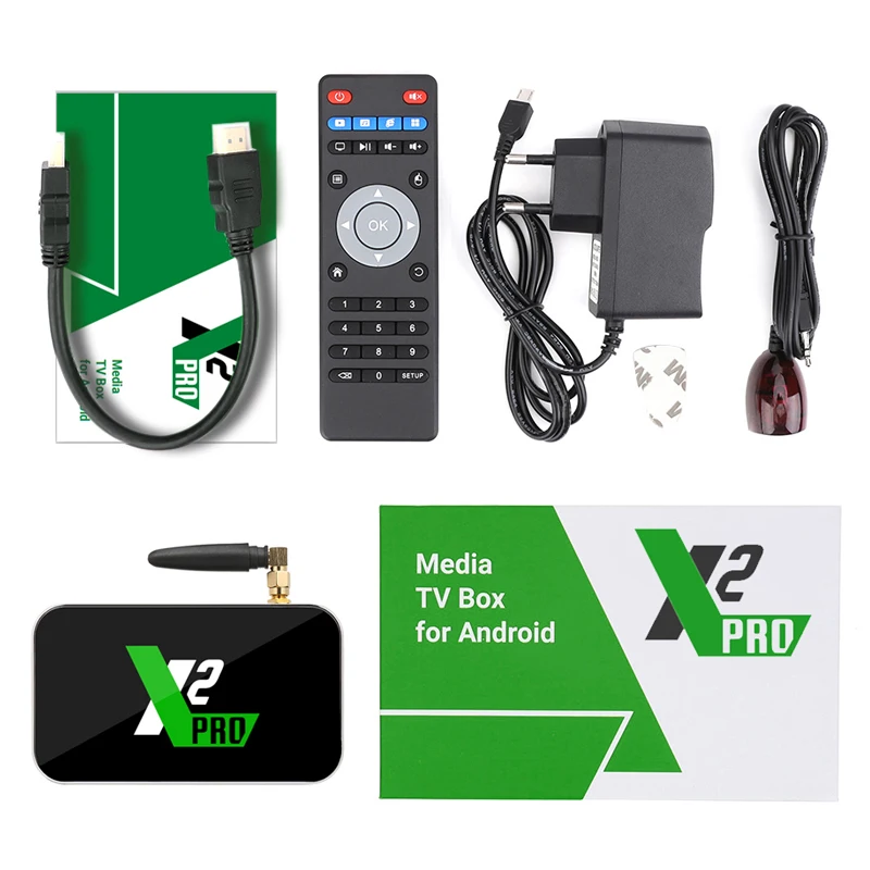 X2 PRO X2 Pro tv Box Android 9,0 4 Гб ram DDR4 32 Гб Smart Amlogic S905X2 X2 cube 2 Гб 16 Гб телеприставка 2,4G/5G WiFi 1000M 4K медиаплеер - Цвет: X2 PRO