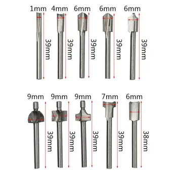 

10pcs 3mm Shank HSS Router Bits Woodworking Drill Bits 1/8 Inch For Dremel Foredom Rotary Tool NEW 3mm / 1/8 Inch