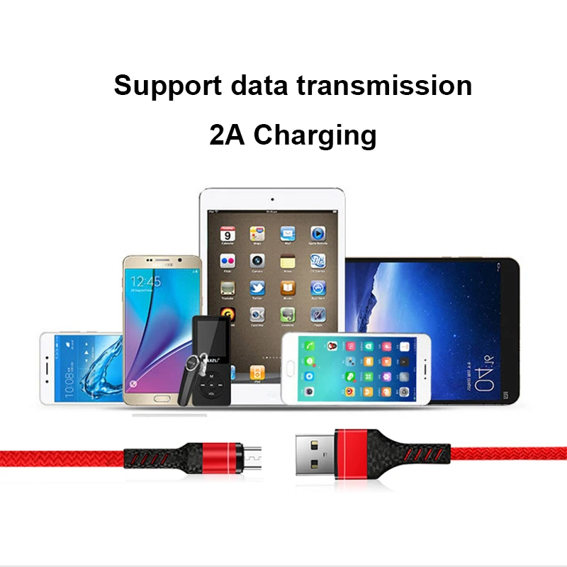 Micro USB кабель для xiaomi redmi Note 5 Pro Android мобильный телефон 1 м кабель для samsung type-C зарядное устройство поддержка передачи данных