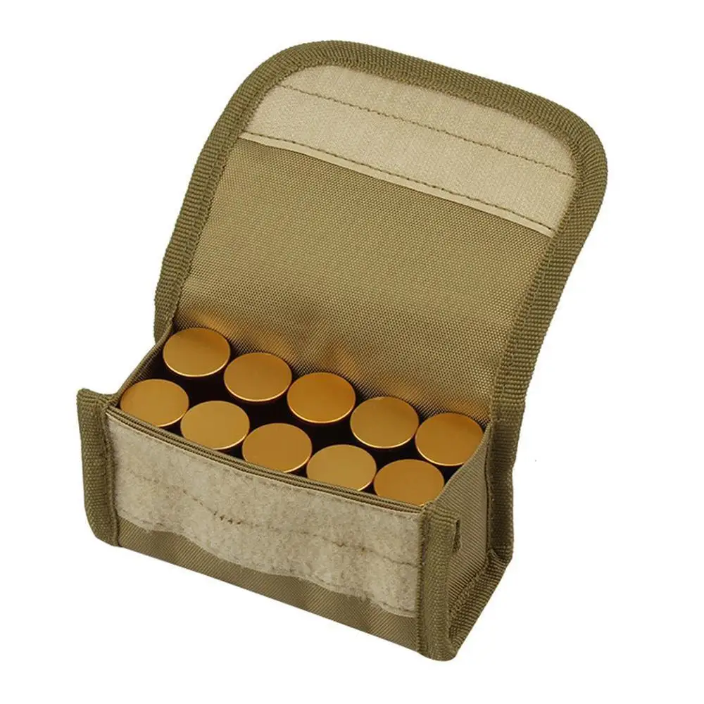Тактический 10 патронов Shotshell перезаряжаемый держатель Molle мешочек для 12 калибра/20G журнал заряд, Круглый картридж держатель тактический Чехол