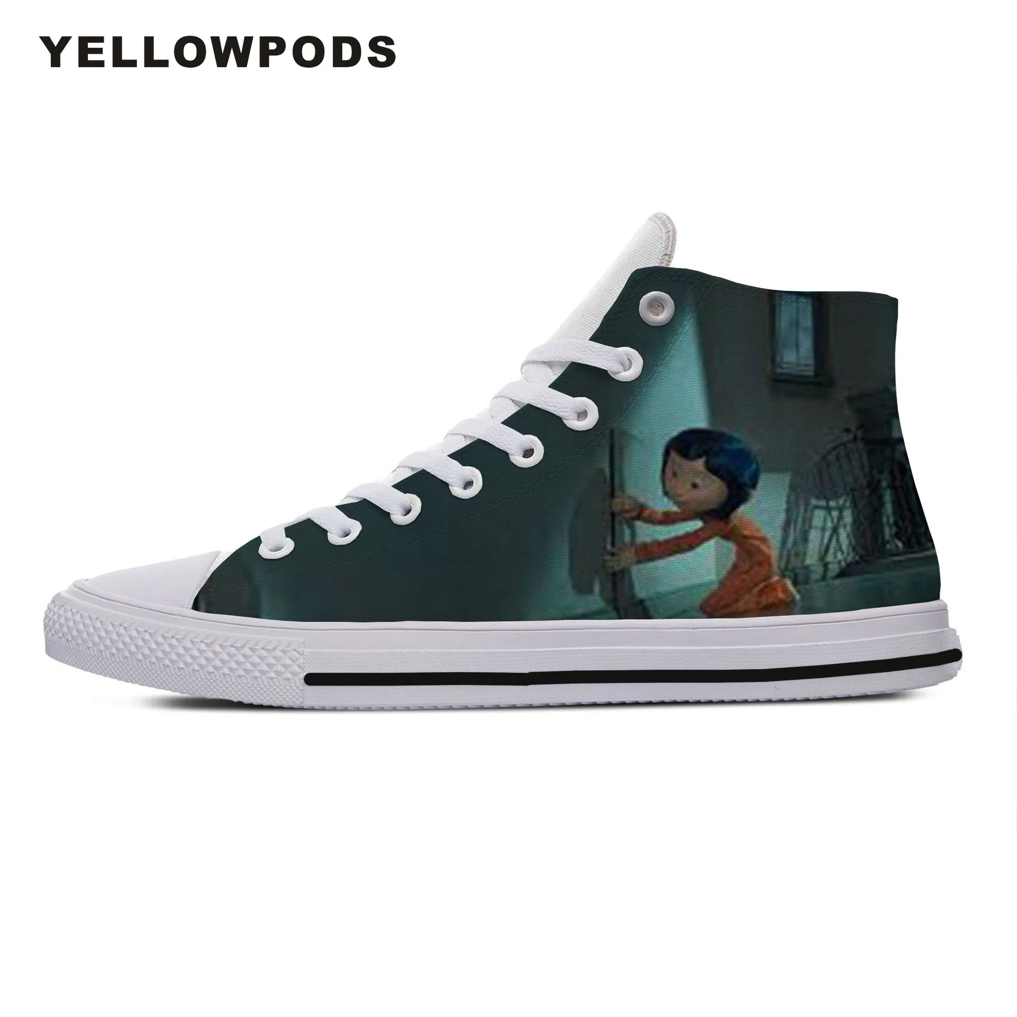 

Customized Running Shoes Handiness Cartoon Cute Funny For Men Coraline The Secret Door Cute Cartoon Custom Sneakers White