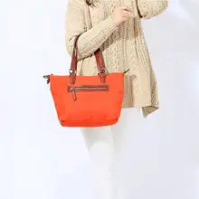 Fashion Splicing New Female Top-Handle Bags Women's Shoulder bags Nylon with Porckets High Quality Leisure Handbags Ladies