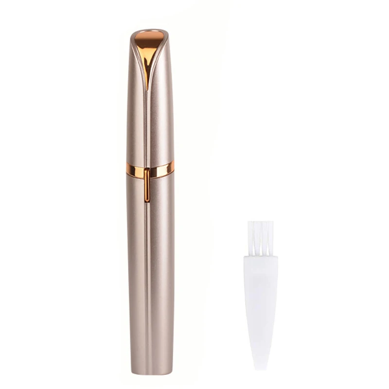 Rose Gold Электрический эпилятор для лица и бровей, мини бритва для бровей, бритва, мгновенный безболезненный портативный эпилятор, триммер для бритья бровей - Цвет: Rose Gold