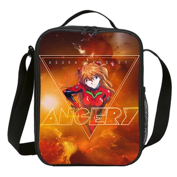 

Anime EVA Neon Genesis Evangelion Printing Lunch Bags Portable Insulated Thermal Warm Lunch Box Picnic Storage Shoulder Bag New
