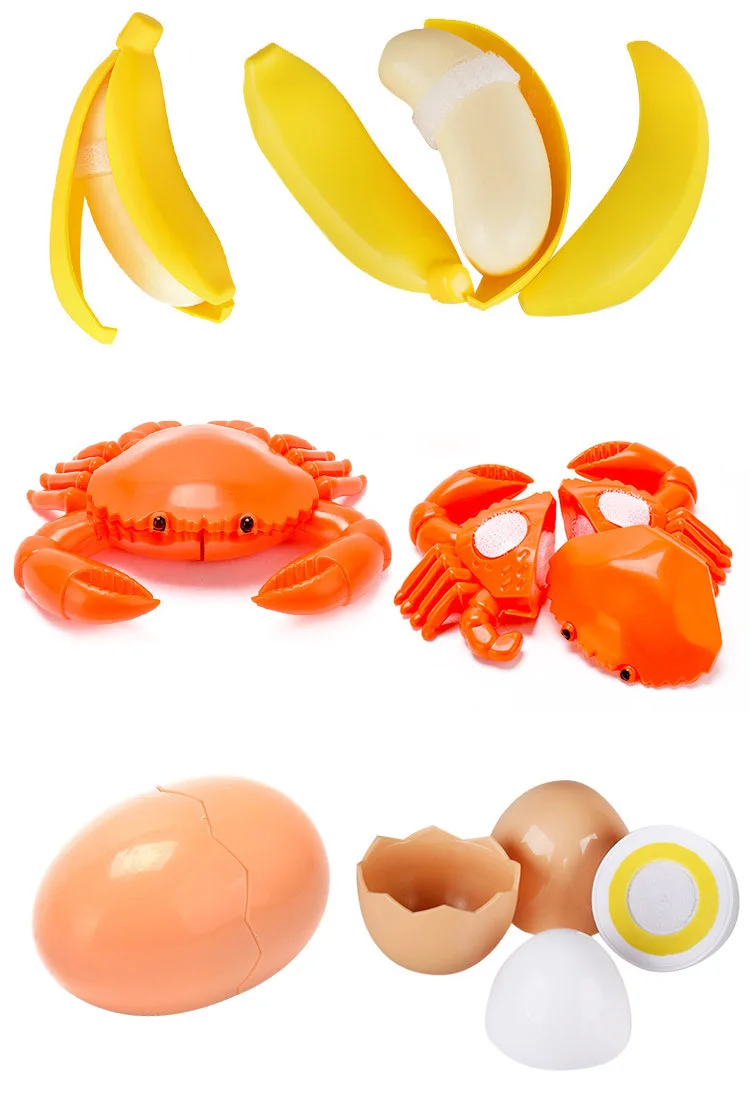 Children Cutting Music Vegetables Fruits Food Pretend To Be Plastic Toys Party Game Velcro Early Education Baby House Toys Bulk