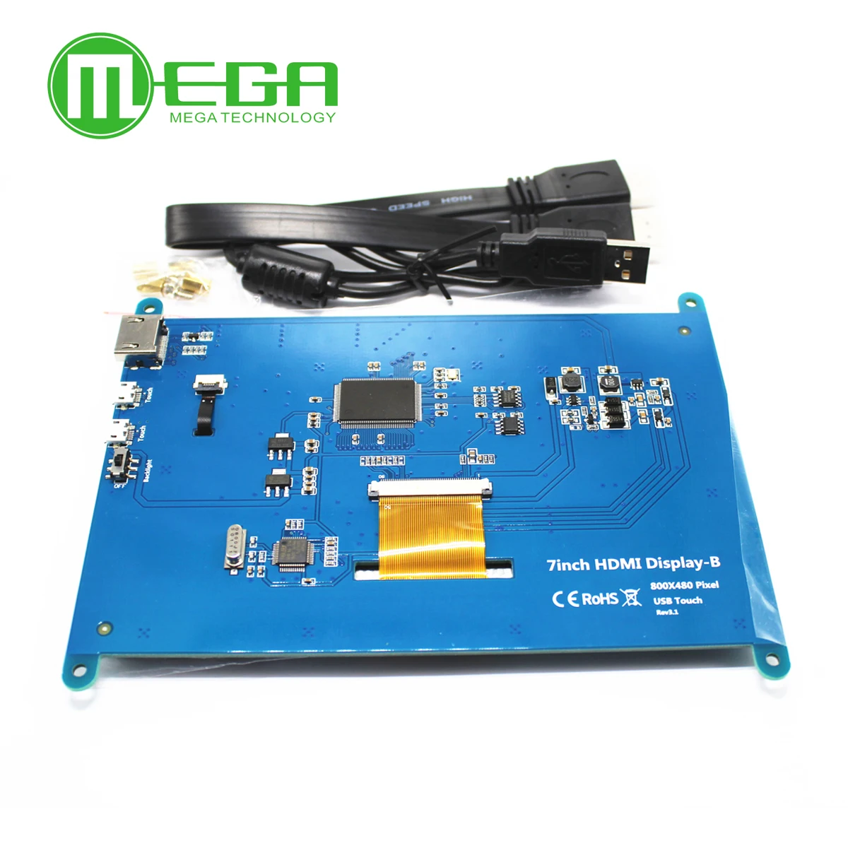  1pcs 7 inch Raspberry Pi 3 Model B+ LCD Display Touch Screen LCD 800*480 HDMI TFT Monitor