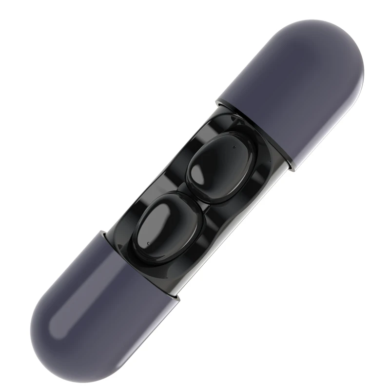 JHUR TWS отпечатков пальцев Touch V5.0 Bluetooth наушники HD стерео мини Беспроводные наушники с шумоподавлением спортивные Bluetooth наушники - Цвет: gry