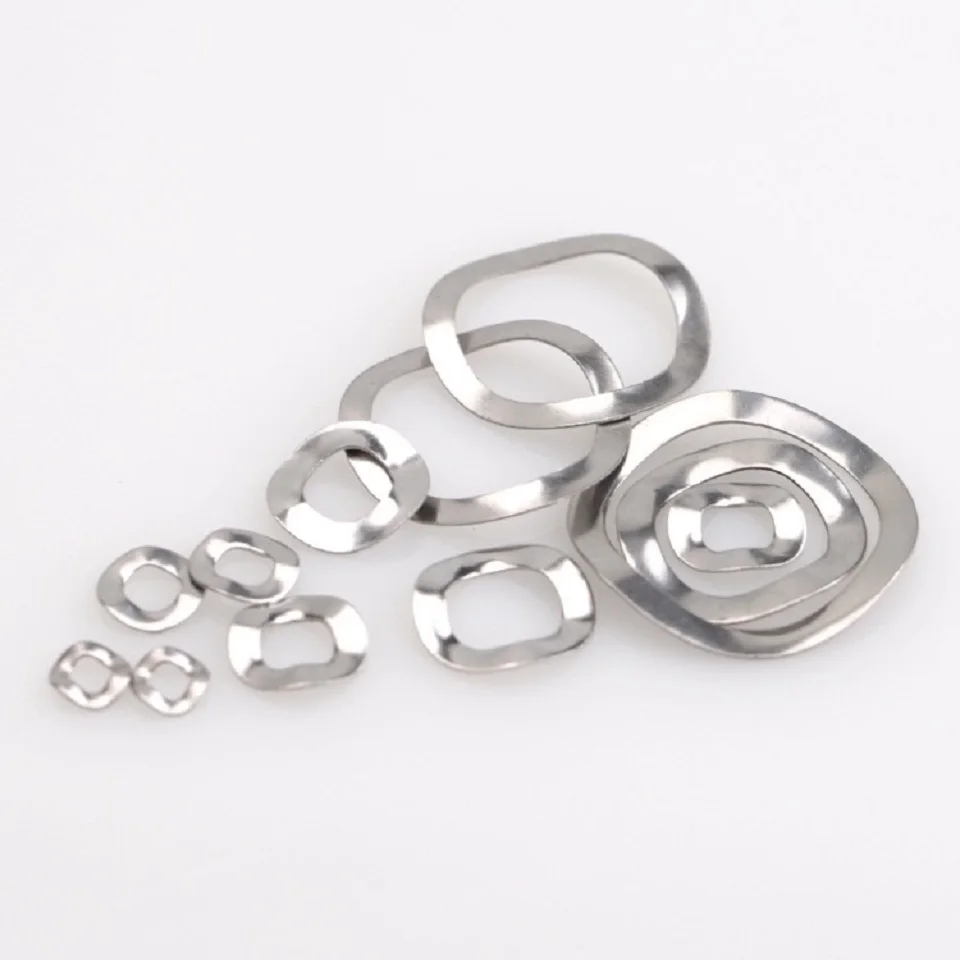100/50/20Pcs 304 Stainless Steel Three Wave Washers Spring Washer M3 M4 M5 M6 M8 M10 M12 M16 M19 M23 M25 M27 M31 M39 M41 | Обустройство