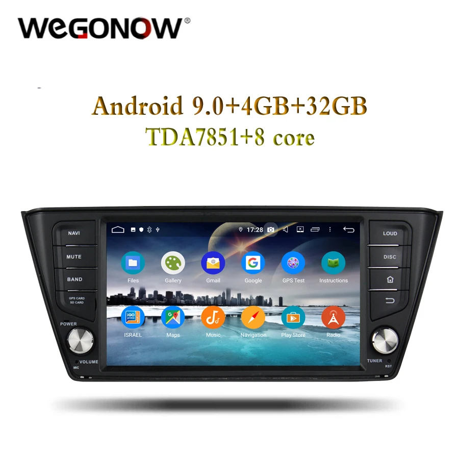 TDA7851 Android 9 0 для VW Skoda Fabia 2015 2016 2017 4 Гб ОЗУ 8 ядер автомобильный DVD плеер GPS ГЛОНАСС