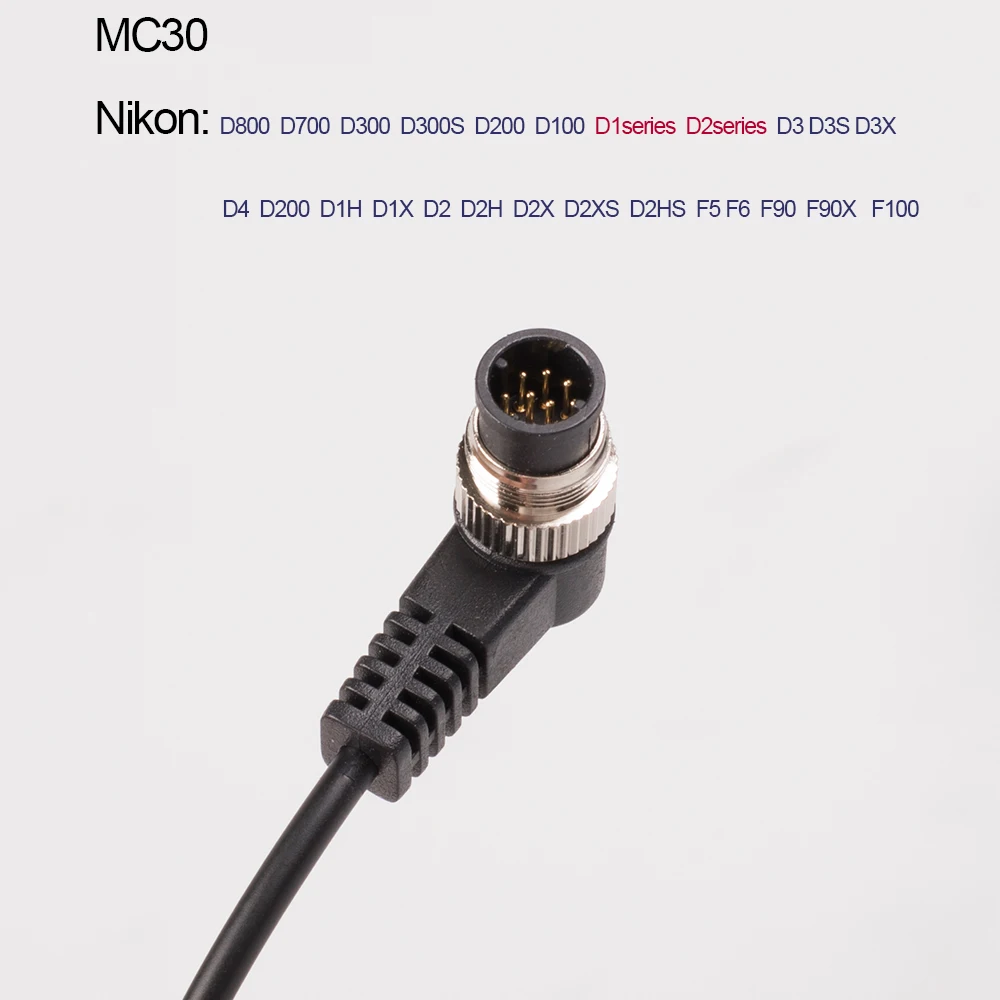

MC-30 Release Shutter Remote Control Cable for Nikon D300 D300s D700 D800 D810 D4 D3 D4s D3x F5 F6 D100 F90